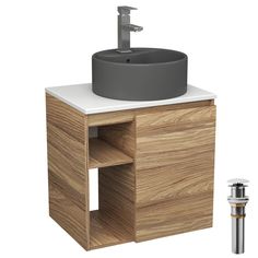 Тумба Bau Dream Blackwood 60,раковина BAU Element D41,смеситель Hotel Still,выпуск Bauedge