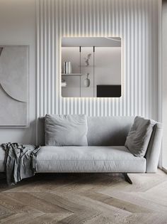 Зеркало для ванной Prisma 70*70 квадратное с тёплой LED-подсветкой No Brand