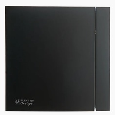 Тихий вытяжной вентилятор 100 мм, Soler&Palau Silent-100 CZ Design-4C Black MATT, черный м S&P