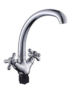 Смеситель для кухни Эверест B42-301 с высоким изливом, кран-буксы 1/2", хром