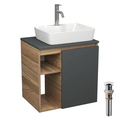 Тумба Bau Dream Blackwood 60,раковина BAU Cerama 48х37,смеситель Hotel Dream,выпуск Bauedge
