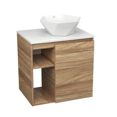 Тумба Bau Dream Blackwood 60 правая,раковина BAU Crystal 40х40 Bauedge