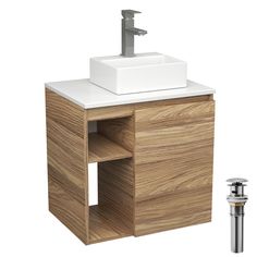 Тумба Bau Dream Blackwood 60,раковина BAU Cerama Mini 33х28,смеситель Hotel Still,выпуск Bauedge