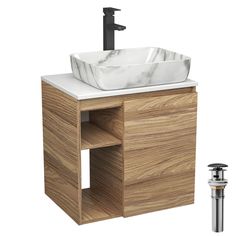 Тумба Bau Dream Blackwood 60,раковина BAU Hotel 51х39,мрамор,смеситель Hotel Black,выпуск Bauedge