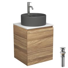 Тумба Bau Dream Blackwood 50,раковина BAU Element D41,смеситель Hotel Dream,выпуск Bauedge