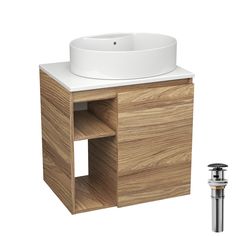 Тумба Bau Dream Blackwood 60 правая,раковина BAU Nimb 51х41 белая,выпуск клик клак Bauedge