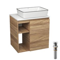 Тумба Bau Dream Blackwood 60 правая,раковина BAU Hotel Black Rand 48х37,выпуск клик клак Bauedge