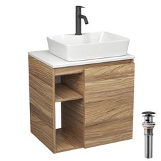 Тумба Bau Dream Blackwood 60,раковина BAU Cerama 48х37,смеситель Hotel Dream Black,выпуск Bauedge