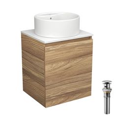 Тумба Bau Dream Blackwood 50 с дверцей,раковина BAU Element D40,белая,выпуск Bauedge