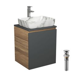 Тумба Bau Dream Blackwood 50,раковина BAU Hotel 51х39,смеситель Hotel Still,выпуск Bauedge