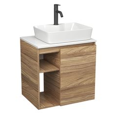 Тумба Bau Dream Blackwood 60 правая,раковина BAU Cerama 48х37,смеситель Hotel Dream Black Bauedge