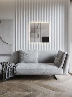 Зеркало для ванной Prisma 60*60 квадратное с тёплой LED-подсветкой No Brand