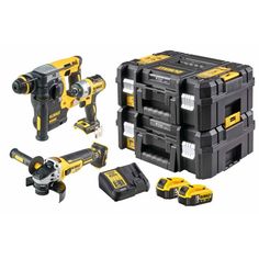 Набор аккумуляторный DEWALT DCK305P2T: перфоратор DCH273 + шуруповерт DCF887 + УШМ DCG405