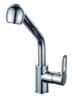 Смеситель для кухни Diadonna D80-660113 с вытяжной лейкой, картридж 35 мм, хром
