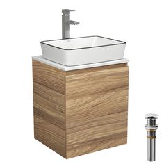 Тумба Bau Dream Blackwood 50,раковина BAU Hotel Black Rand,смеситель Hotel Still,выпуск Bauedge
