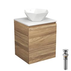 Тумба Bau Dream Blackwood 50 с дверцей,раковина BAU Crystal 40х40,выпуск клик клак Bauedge