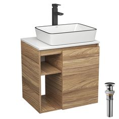 Тумба Bau Dream Blackwood 60,раковина BAU Hotel Black Rand,смеситель Hotel Black,выпуск Bauedge