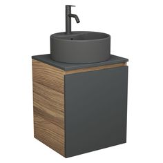 Тумба Bau Dream Blackwood 50 графит,раковина BAU Element D41,смеситель Hotel Dream Black Bauedge