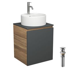 Тумба Bau Dream Blackwood 50,раковина BAU Element D40,смеситель Hotel Dream,выпуск Bauedge