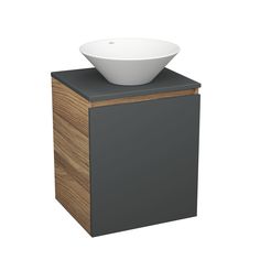 Тумба Bau Dream Blackwood 50 графит,раковина BAU Dream D43 Bauedge