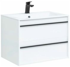 Тумба с раковиной Aquanet Lino 80 Белый матовый