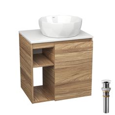 Тумба Bau Dream Blackwood 60 правая,раковина BAU Diamond D40,выпуск клик клак Bauedge