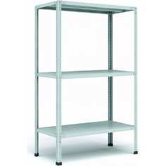 Стеллаж ООО ФУРАМА СТФЛ 1000х1000х400 мм, 3 полки, серый СТФЛ101040-3