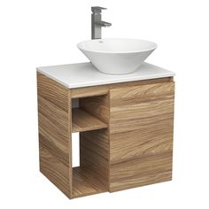 Тумба Bau Dream Blackwood 60 правая,раковина BAU Dream D43,смеситель Hotel Still Bauedge