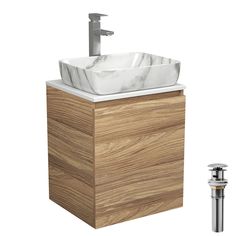 Тумба Bau Dream Blackwood 50,раковина BAU Hotel 51х39,мрамор,смеситель Hotel Still,выпуск Bauedge