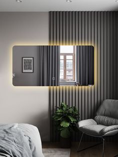 Зеркало для ванной Prisma 600*1800 горизонтальное прямоугольное с тёплой LED-подсветкой No Brand