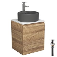 Тумба Bau Dream Blackwood 50,раковина BAU Element D41,смеситель Hotel Still,выпуск Bauedge