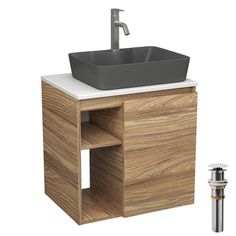 Тумба Bau Dream Blackwood 60,раковина BAU Cerama 48х37,смеситель Hotel Dream,выпуск Bauedge