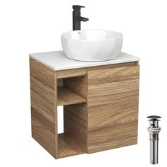 Тумба Bau Dream Blackwood 60,раковина BAU Diamond D40,смеситель Hotel Black,выпуск Bauedge