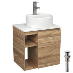 Тумба Bau Dream Blackwood 60,раковина BAU Element D40,белая,смеситель Hotel Still,выпуск Bauedge