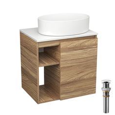 Тумба Bau Dream Blackwood 60 правая,раковина BAU Nimb 50х36,выпуск клик клак Bauedge