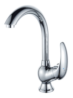 Смеситель для кухни Diadonna D80-440101 с высоким изливом, картридж 40 мм, хром