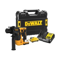 Аккумуляторный бесщёточный перфоратор DEWALT, 12 В, 1.1 Дж, 4280 уд/мин, 910 об/мин, 2 А