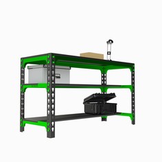 Стол металлический Metalex SMMPII751550 750х1500х500, две полки