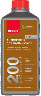 Антисептик-Концентрат для Бань и Саун Neomid 200 1л (1:5) для Сверхвысокой Защиты Древесин