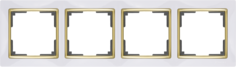 Рамка для выключателя Werkel WL03-Frame-04-white-GD a035255 белый/золото