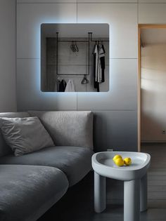 Зеркало для ванной Prisma 60*60 квадратное с холодной LED-подсветкой No Brand