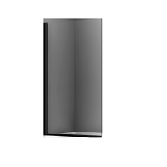 WasserKRAFT Штора для ванной WasserKRAFT Berkel 48P01-80 BLACK стекло, одностворчатая, чер