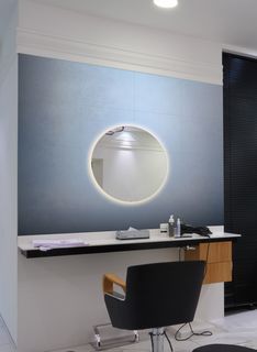 Зеркало для ванной Sun D40 круглое "парящее" с тёплой LED-подсветкой No Brand