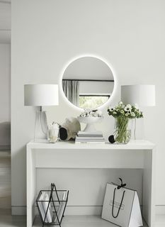 Зеркало для ванной Sun D40 круглое "парящее" с нейтральной LED-подсветкой No Brand