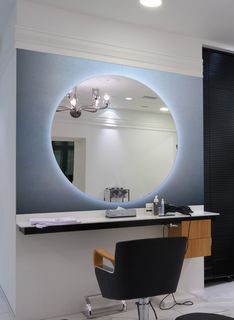 Зеркало для ванной Sun D45 круглое "парящее" с холодной LED-подсветкой No Brand