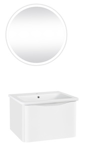 Мебель для ванной Runo Тоскана 80 с зерк Руан D77 белый с умывальником Никсон80 РУНО