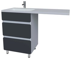 Stella Polar Корделия 60 Тумба под раковину Kamilla 120 напольная 2 ящика цвет серый (SP-0