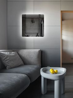Зеркало для ванной Prisma 40*40 квадратное с нейтральной LED-подсветкой No Brand