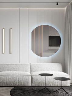 Зеркало для ванной Eclipse 100*90 круглое с левым срезом с холодной LED-подсветкой No Brand