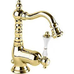 Cezares Margot Смеситель на биде однорычажный c донным клапаном цвет золото 24 карат ручки